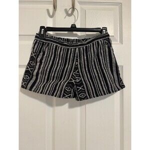 Boho Tribal Gray & Black Shorts Size XS